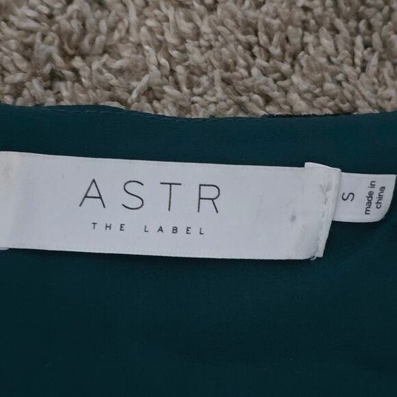 ASTR The Label Women’s Teal Burnout Leopard Wrap Top S Whimsigoth Velvet Blouse - Picture 6 of 8